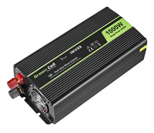 Green Cell Przetwornica 12V/230V 1000W/2000W Czysty sinus INV09 - 548221 - zdjęcie 2